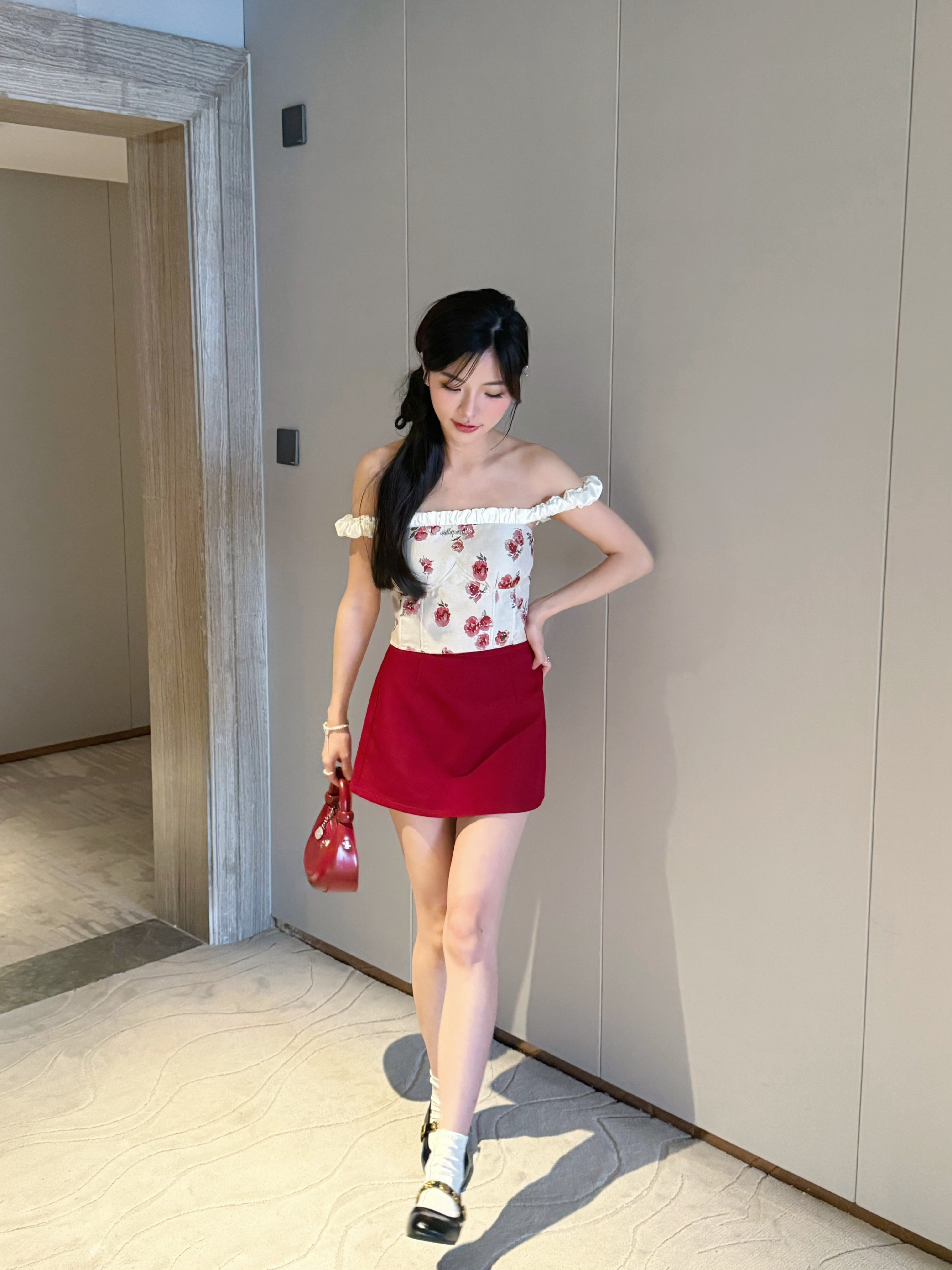 De Classy Shorts 经典西装裤 ♥️ (Maroon)