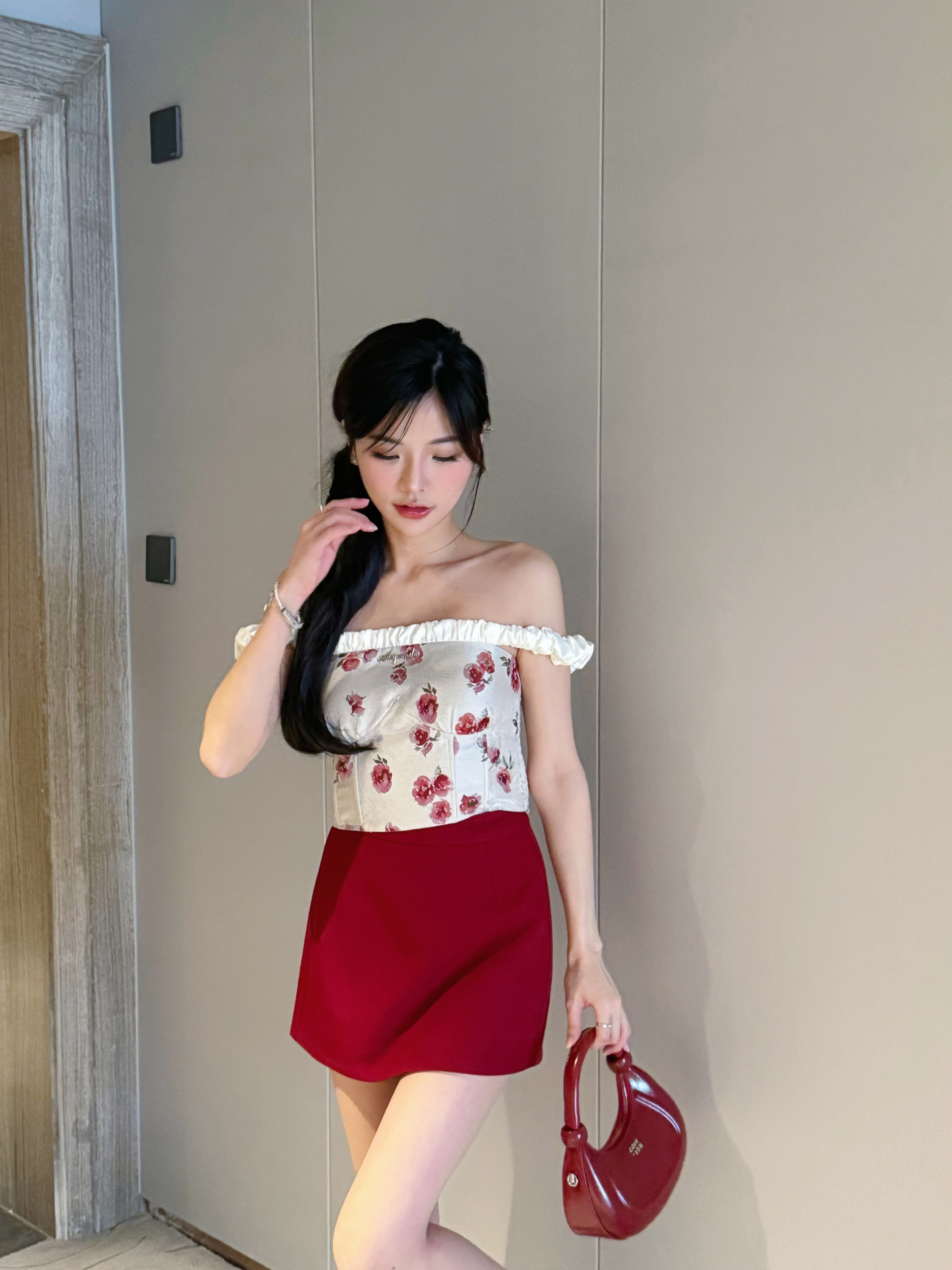 De Classy Shorts 经典西装裤 ♥️ (Maroon)