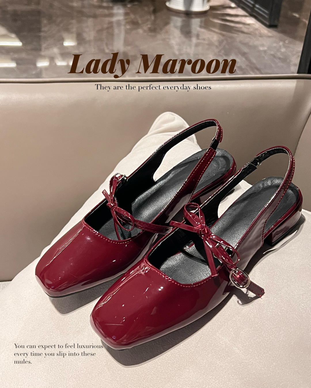 Lady Maroon shoe漆皮小红鞋