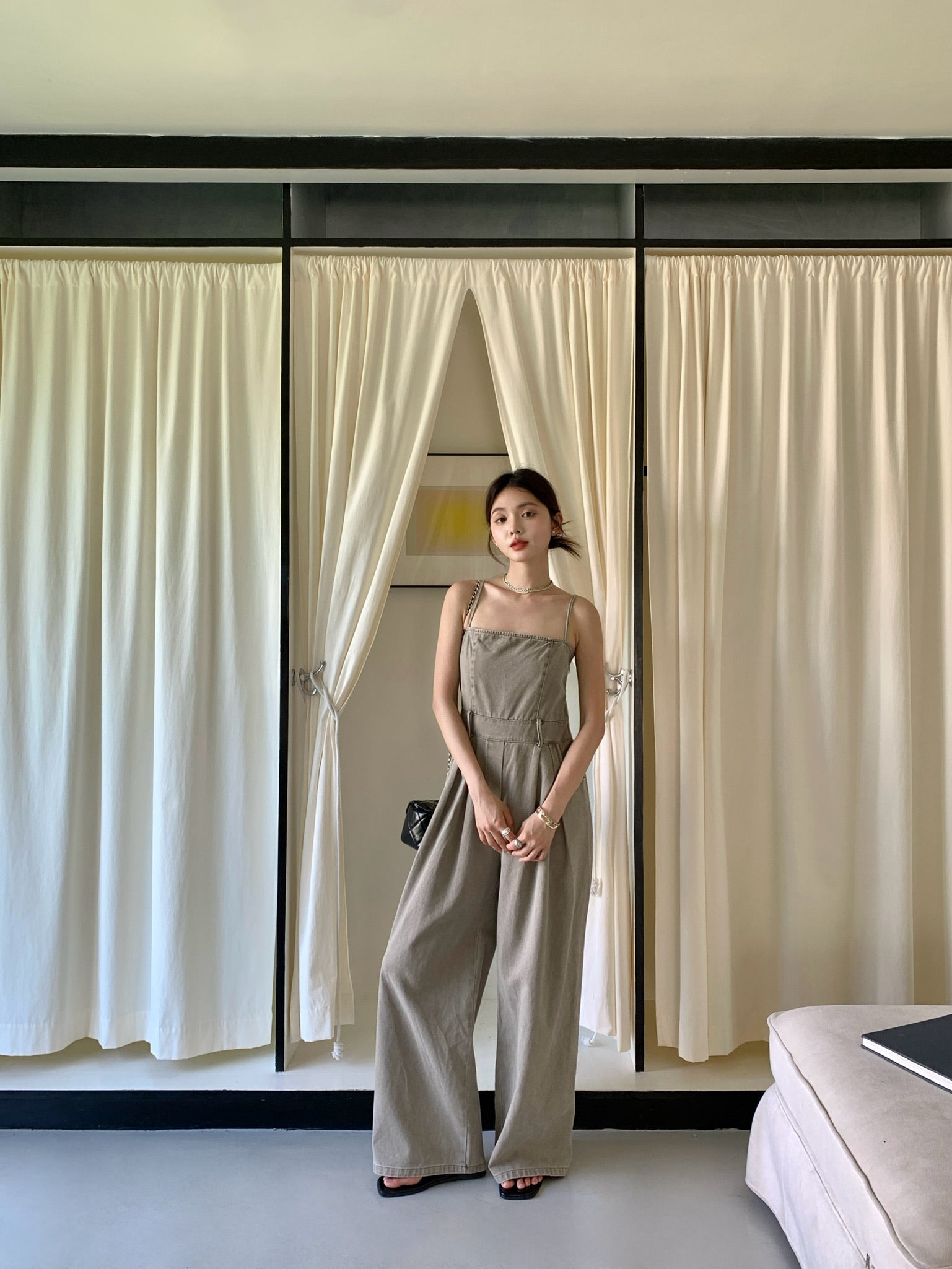 𝘾𝙃𝘼𝙍𝙈𝙀 Seneca Jumpsuit（Grey）